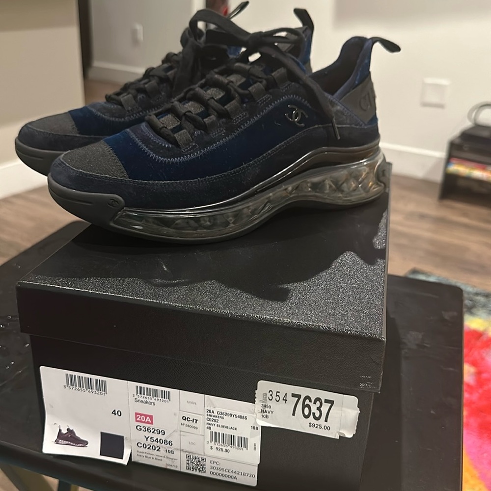 Chanel Navy Blue Black Sneaker - Picture 1 of 2